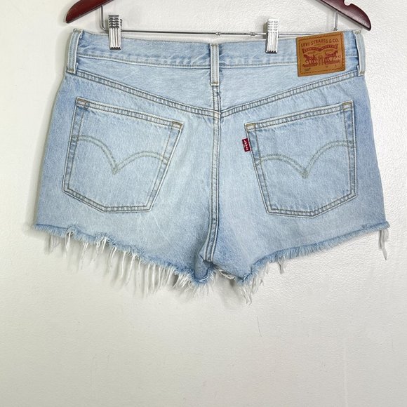 Levi's Pants - Levi's Classic 501 Button Fly High Waist Cut Off Light Wash Shorts Size 31